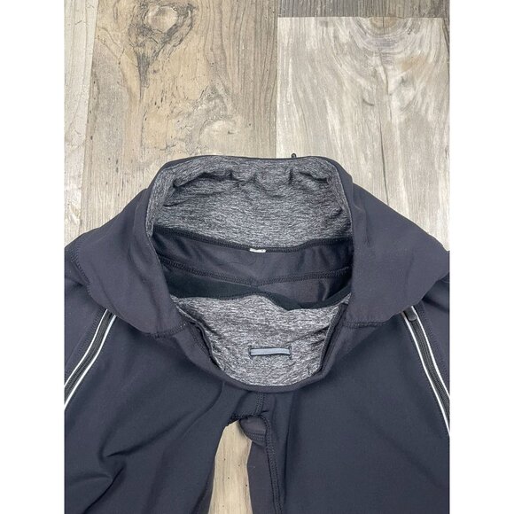 Lululemon Run Free Pants 4 Black Warmup Zip Pockets Fleece Lined Straight Leg - Picture 4 of 9